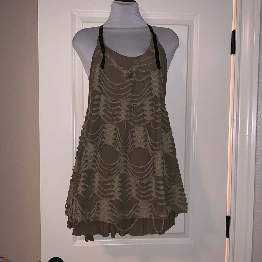 Blue bird mini dress, size S